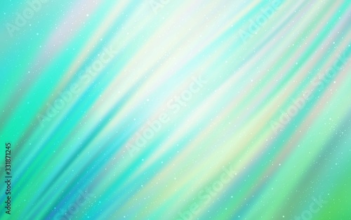 Light Green vector texture with milky way stars. Glitter abstract illustration with colorful cosmic stars. Smart design for your business advert.