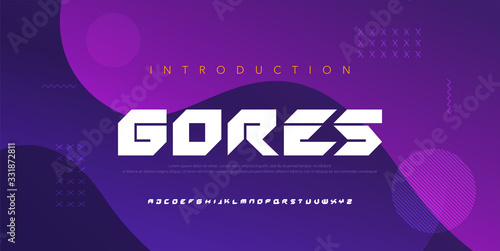 Abstract modern alphabet fonts. Typography electronic digital game music future creative font design concept. vector illustration