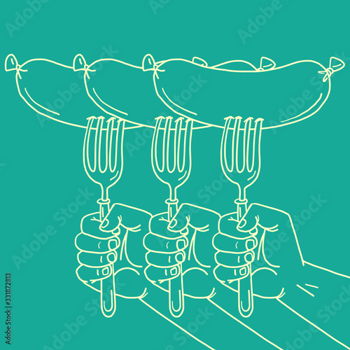 Wiener sausage frankfurter