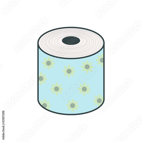 toilet paper roll. Illustration on a white background.
