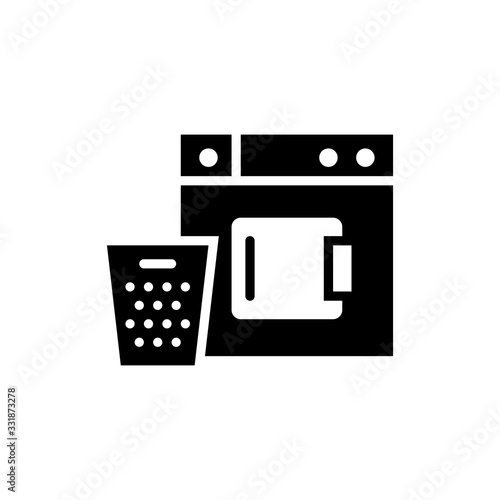 Dryer line vector icon Glyph Illustration
