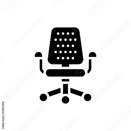 Office Chair vector icon Glyph Illustration