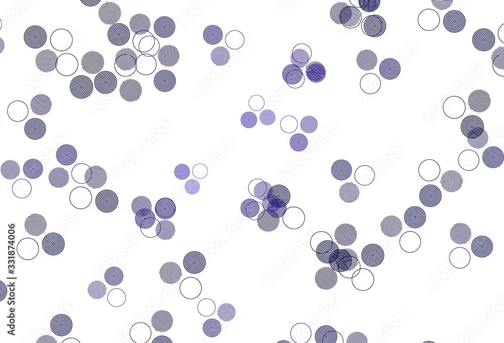 Light Purple vector template with circles. Light Purple vector template with circles.