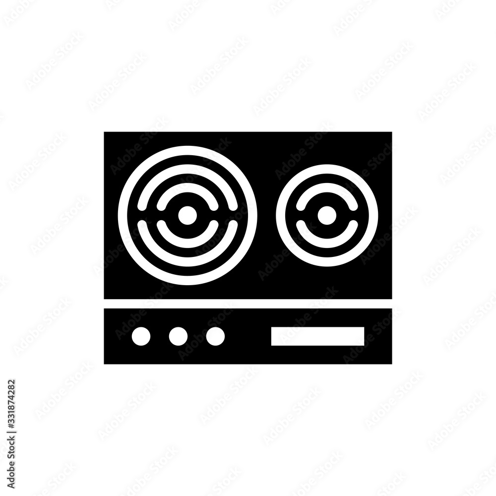 Induction Cooker vector icon Glyph Illustration Induction Cooker vector icon Glyph Illustration