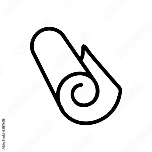 elastic roll icon vector. elastic roll sign. isolated contour symbol illustration