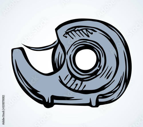 Roll of adhesive tape. Vector drawing