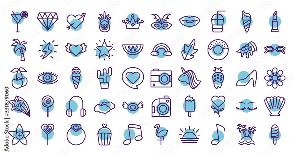 bundle of line s set icons bundle of line s set icons