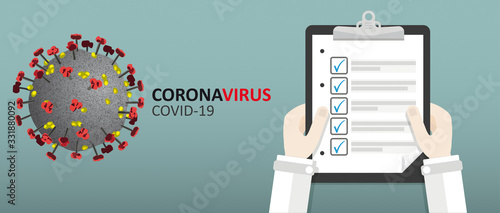 Human Hands Clipboard Checklist Coronavirus