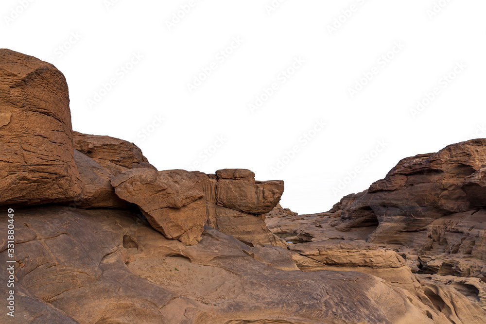 Big rock, isolated on the white background