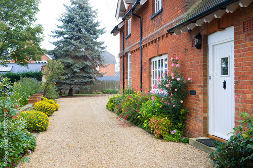 Photography English country house, garden and driveway, UK