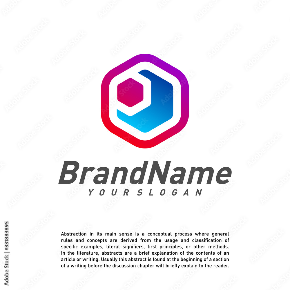 Hexagon Eye Logo Design Template Vector. Creative Eye logo concepts. Icon symbol Hexagon Eye Logo Design Template Vector. Creative Eye logo concepts. Icon symbol
