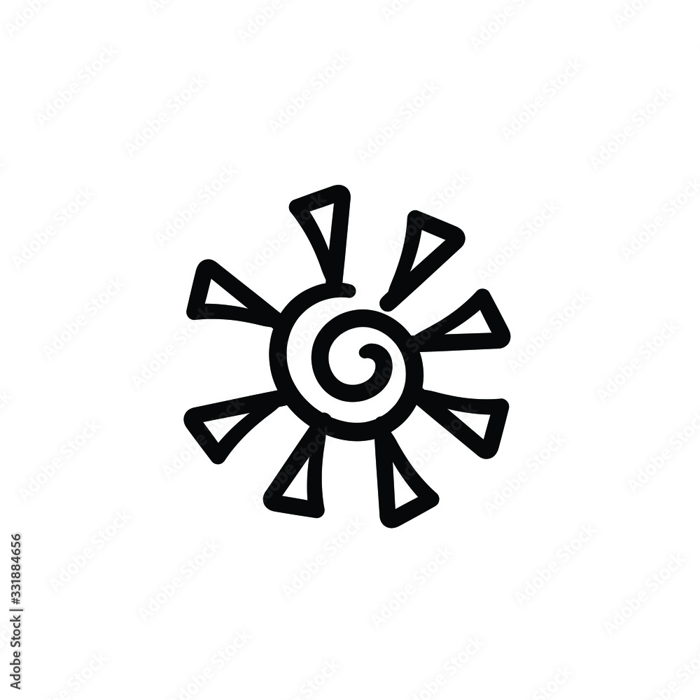 Hand drawn virus. Simple vector icon Hand drawn virus. Simple vector icon