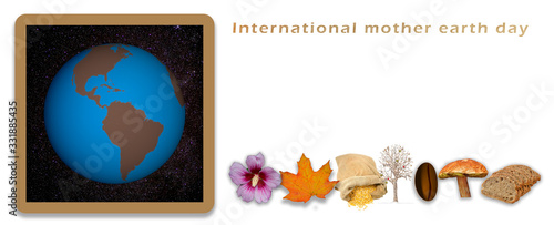Día internacional de la madre tierra. Día internacional según las resoluciones que conmemoran las Naciones Unidas. photo