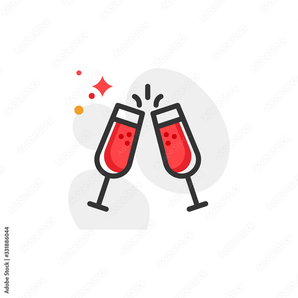 Obraz premium Valentine Vector Colord Icon Illustration