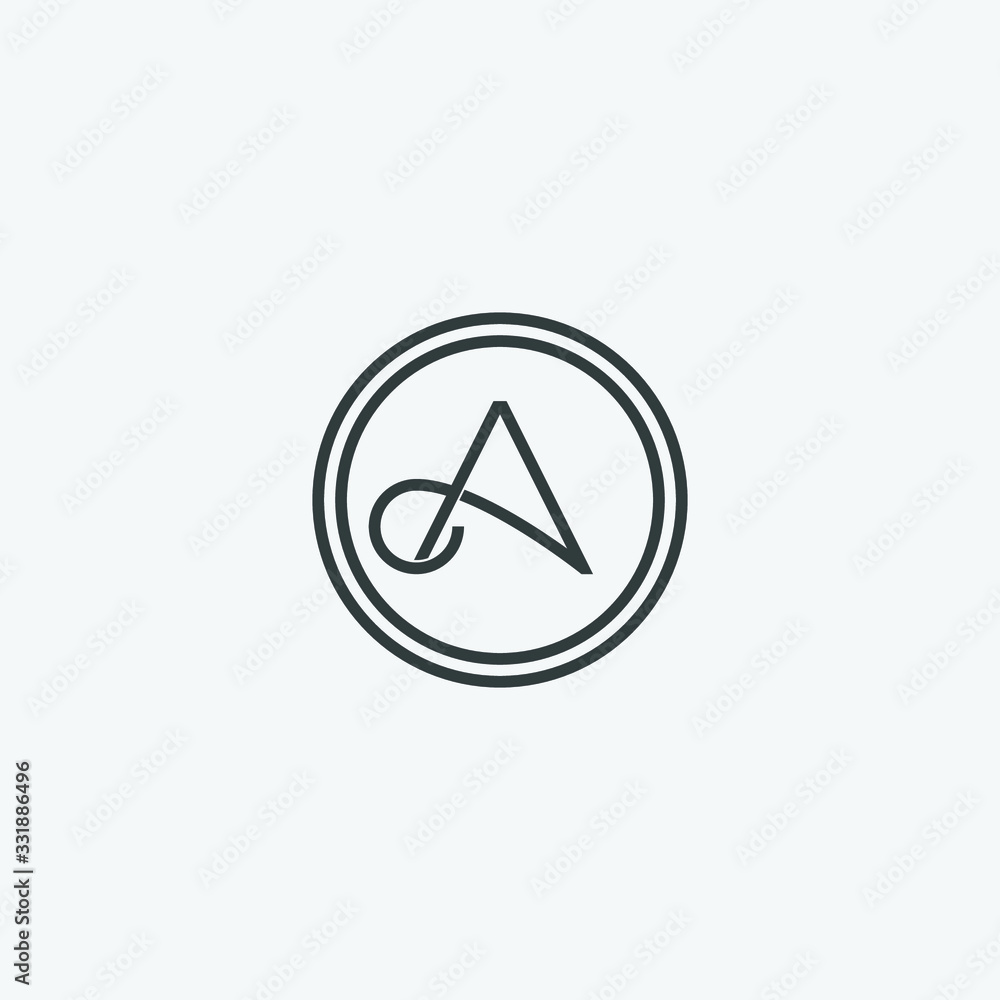 Abstract graphic illustration of the letter A with a decorative pattern Abstract graphic illustration of the letter A with a decorative pattern