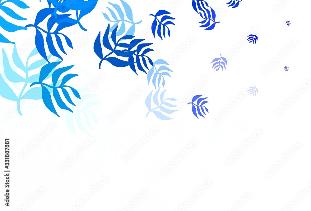 Light Pink, Blue vector elegant template with leaves. Light Pink, Blue vector elegant template with leaves.