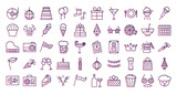 bundle of party set icons