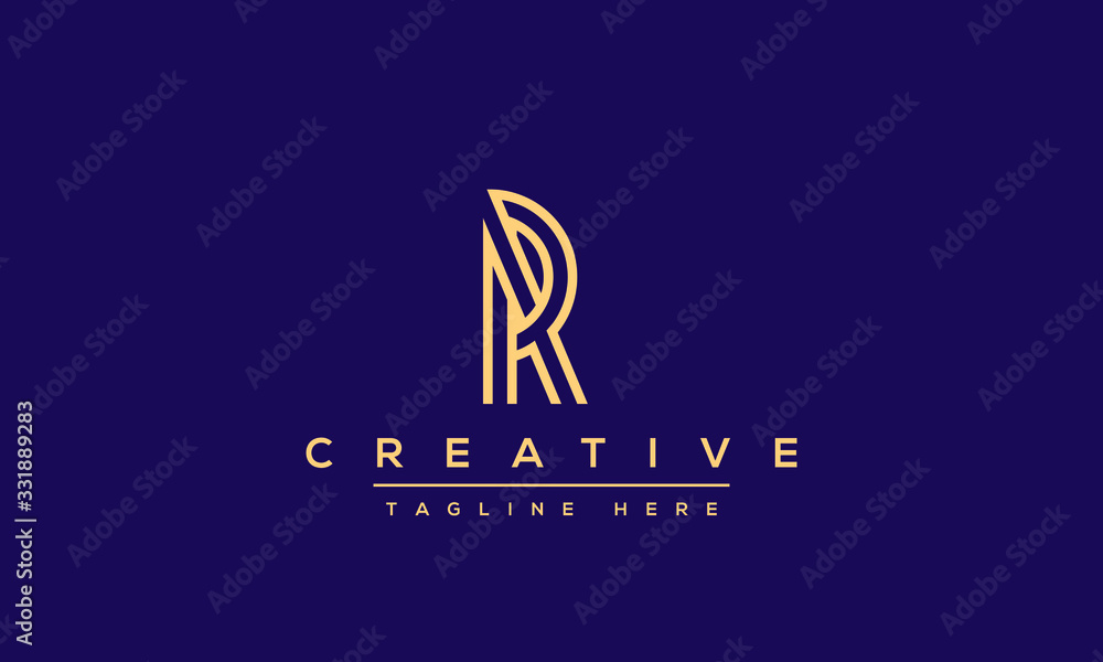 Abstract monogram letter R logo icon design. Minimalist R RR creative initial based vector template. Abstract monogram letter R logo icon design. Minimalist R RR creative initial based vector template.