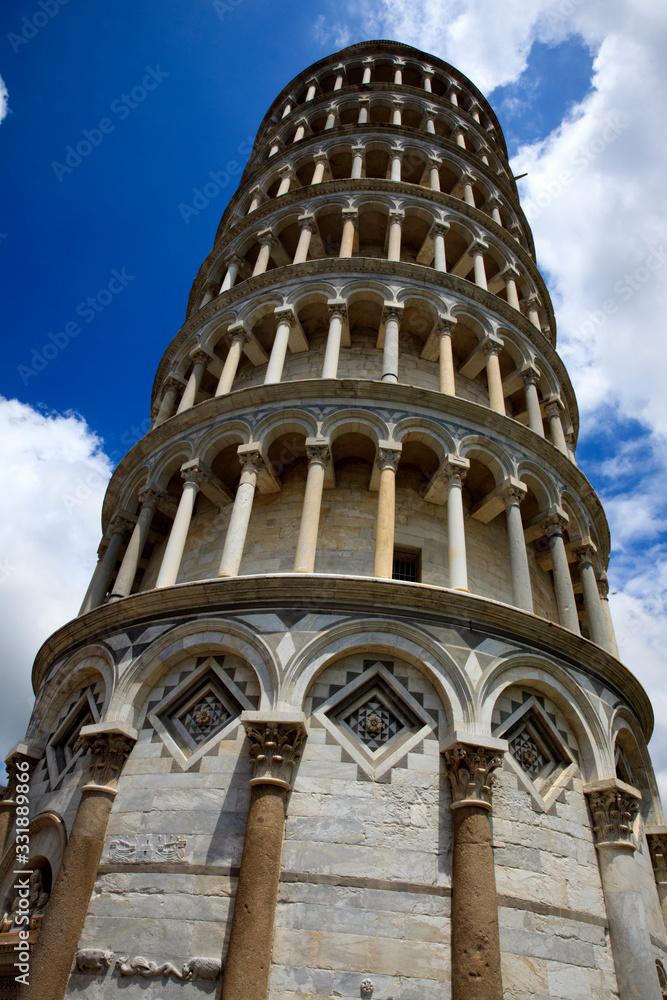 Pisa (PI), Italy - June 10, 2017: The famous Learning Tower of Pisa, Tuscany, Italy, Europe Pisa (PI), Italy - June 10, 2017: The famous Learning Tower of Pisa, Tuscany, Italy, Europe