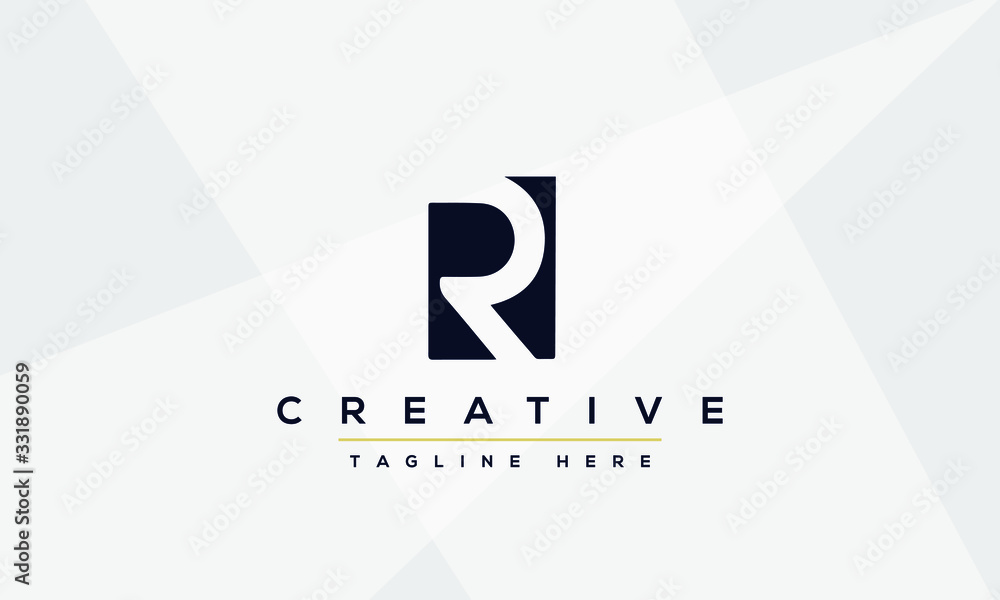 Abstract monogram letter R logo icon design. Minimalist R RR creative initial based vector template. Abstract monogram letter R logo icon design. Minimalist R RR creative initial based vector template.