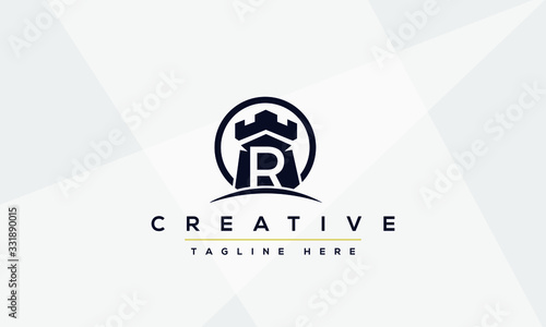 Abstract monogram letter R logo icon design. Minimalist R RR creative initial based vector template.