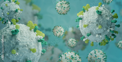 symbolic virus cells backgr...