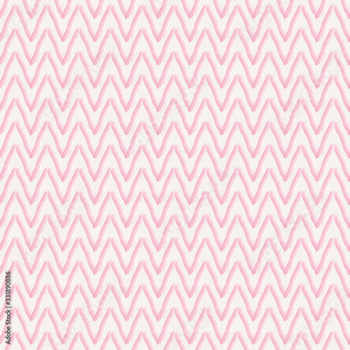pink watercolor zigzag repeat pattern print background