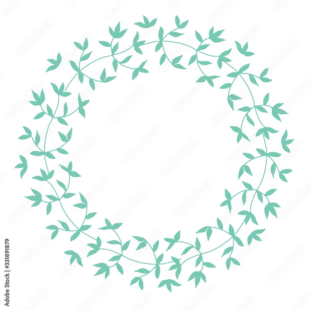 Simple round frame, vector illustration.