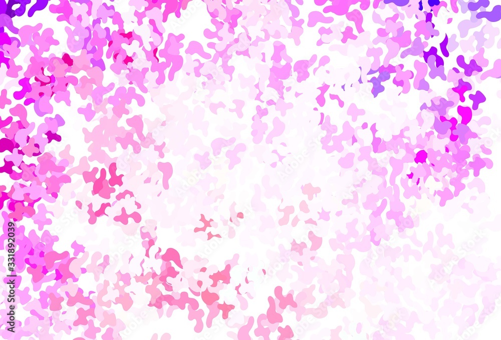 Light Pink, Red vector template with chaotic shapes.