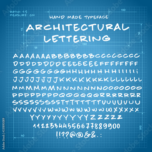 Hand Made Font 'Architectural Lettering' Clean Version