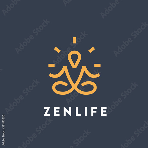 Yoga Meditation Original Minimalistic Symbol