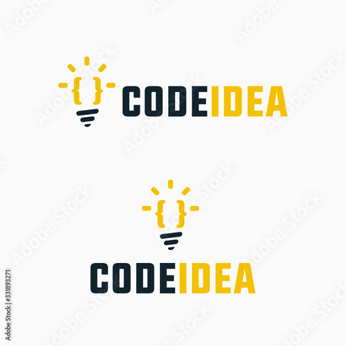Code Idea Simple Symbol For Programming Specialist, Web Developer, Coder, Programmer, Creative Studio, Network Service, Software Firm etc. Represents the Concept of Creative Coding & Smart Solutions 