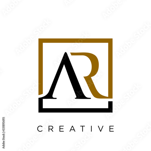 ar logo design vector