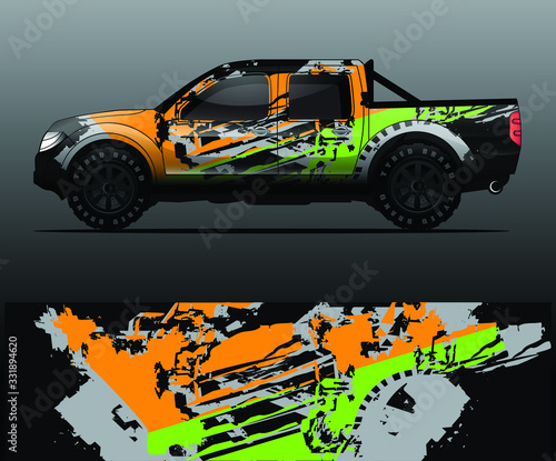 truck decal graphic wrap vector  abstract background