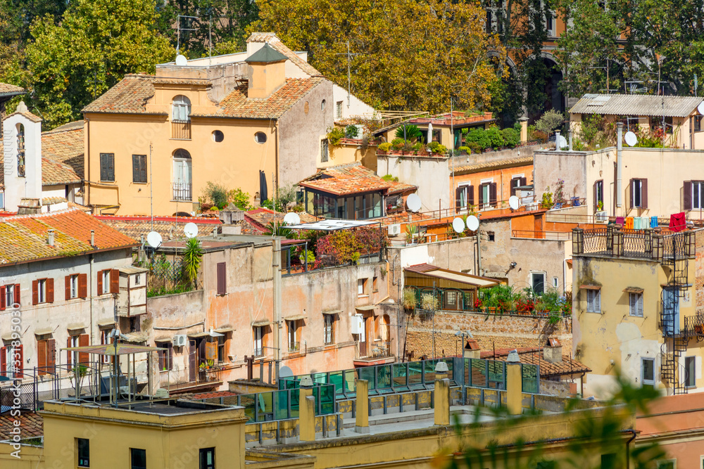 Beautiful view of the Eternal City roofs