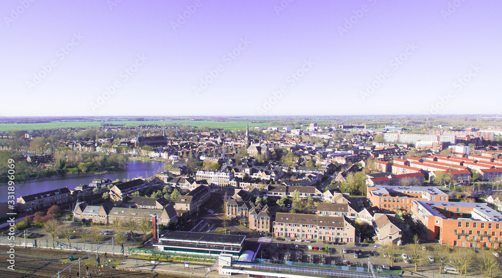 Obraz premium Aerial view on Weesp