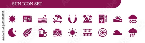 sun icon set