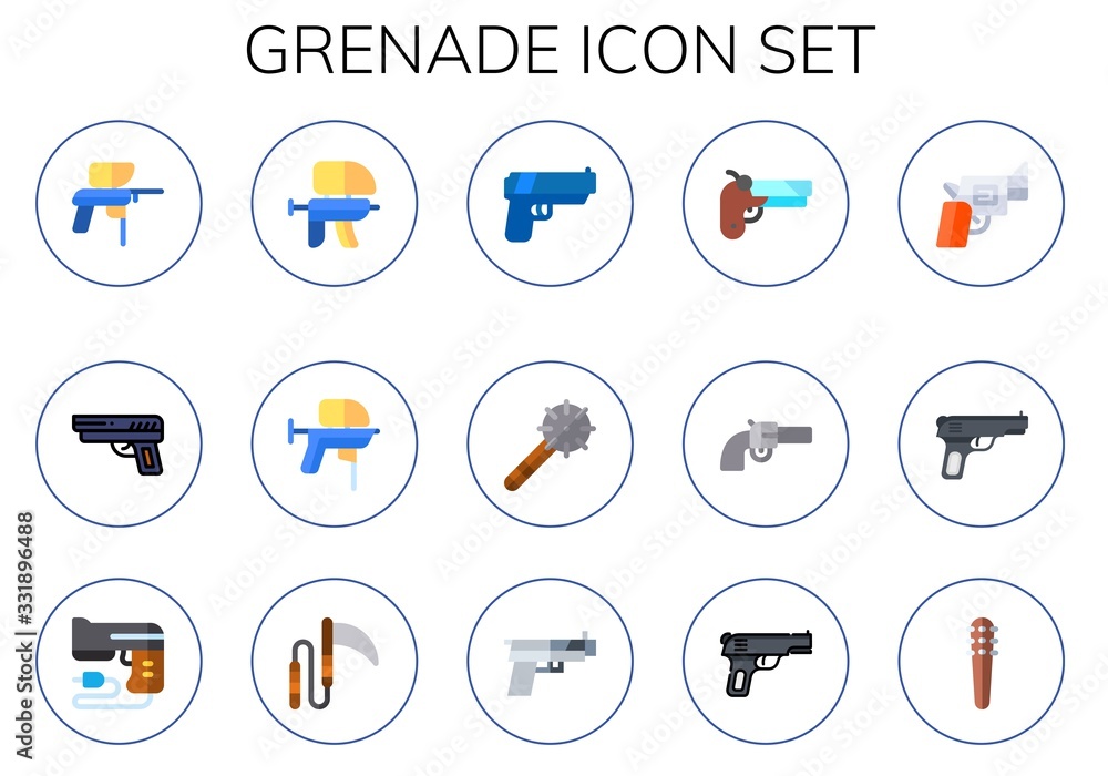 grenade icon set