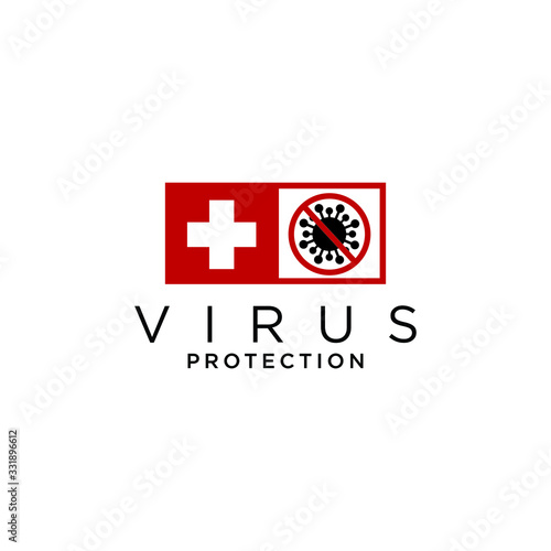 cross logo design virus 