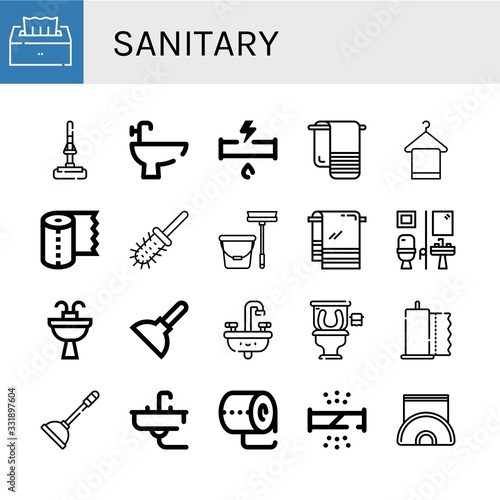 sanitary icon set