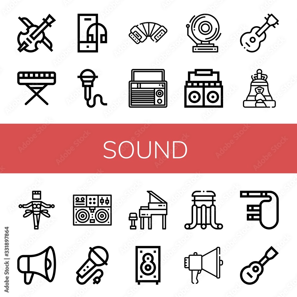 Fototapeta Set of sound icons