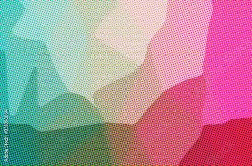 Wallpaper Mural Abstract illustration of green, pink Dots background Torontodigital.ca