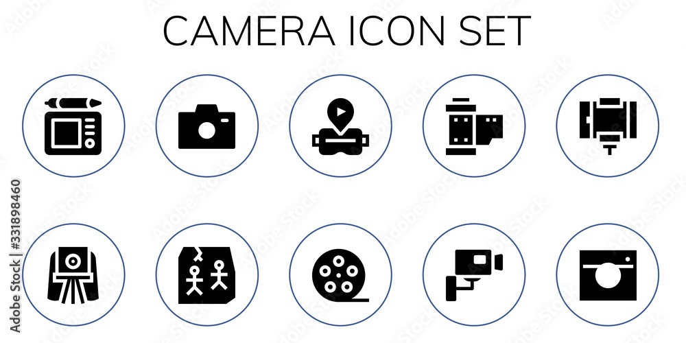 camera icon set camera icon set