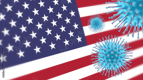 Coronavirus attacks the United States. Economic impact. CoronaVirus Alert.