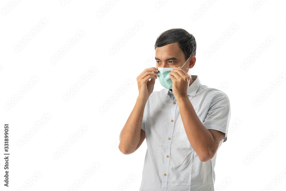 man wearing face masks to protect against virus epidemic man wearing face masks to protect against virus epidemic