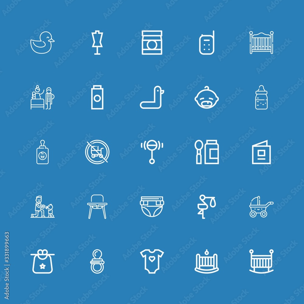 Editable 25 newborn icons for web and mobile Editable 25 newborn icons for web and mobile