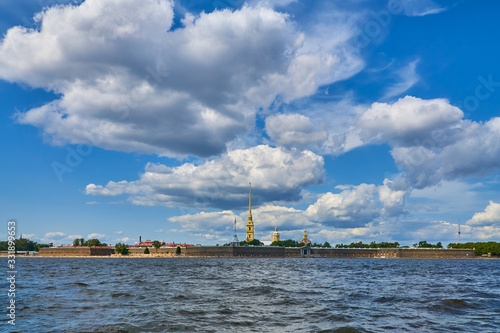 clouds over the River Neva