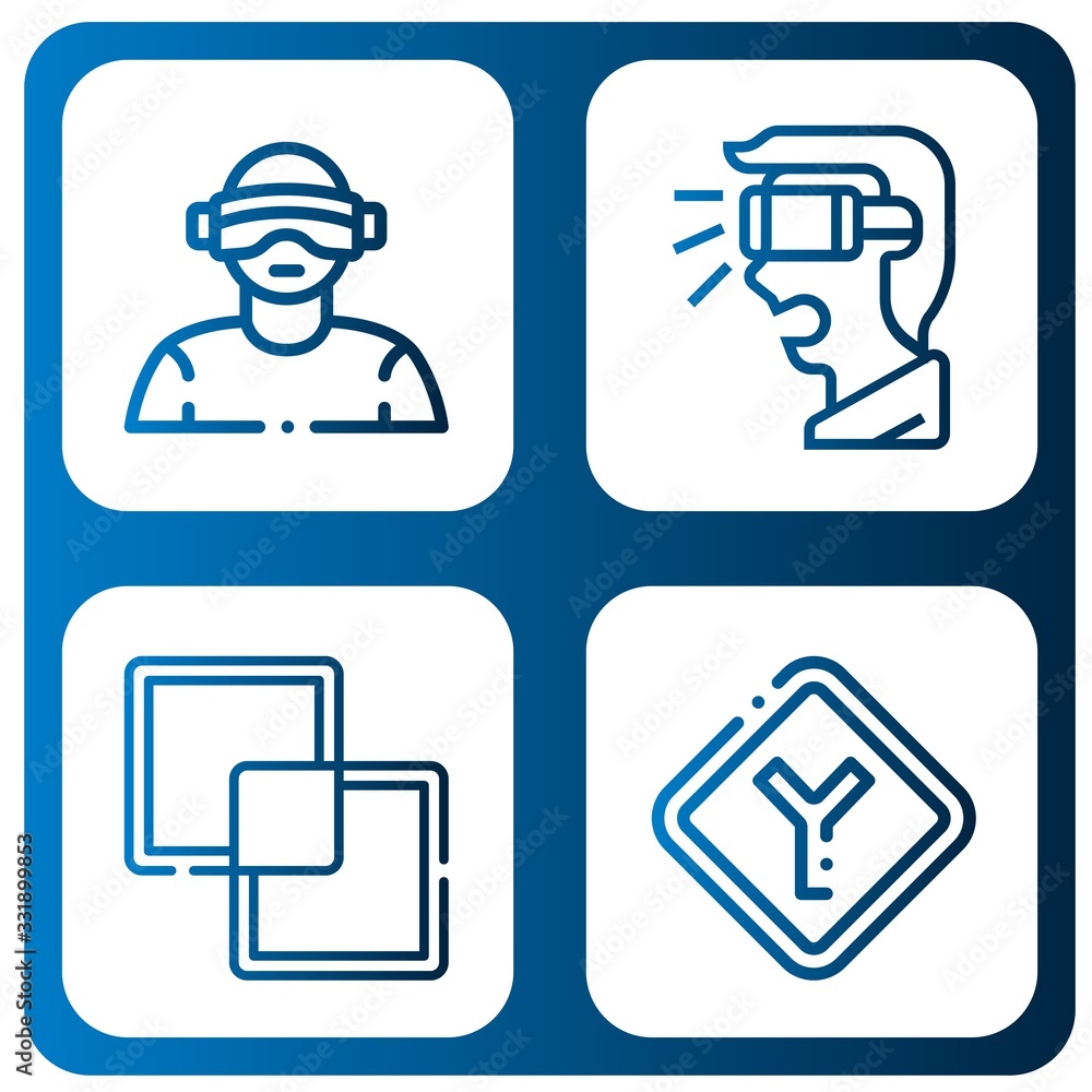 Set of three icons Set of three icons