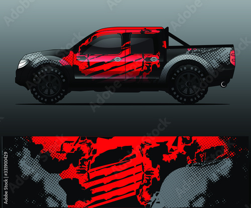 truck decal graphic wrap vector  abstract background