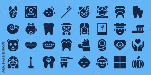 Modern Simple Set of smile Vector filled Icons